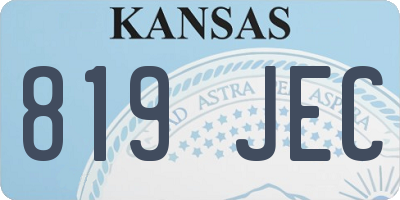 KS license plate 819JEC