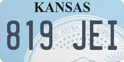 KS license plate 819JEI