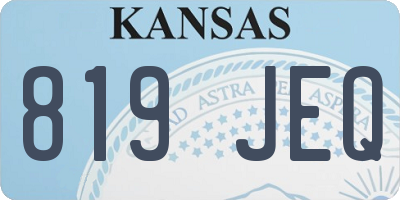 KS license plate 819JEQ