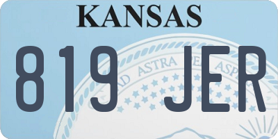 KS license plate 819JER