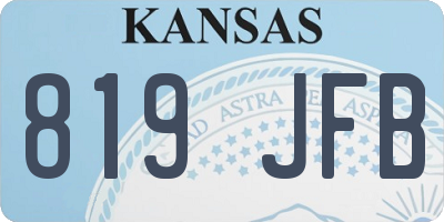 KS license plate 819JFB
