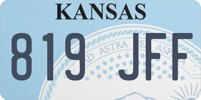 KS license plate 819JFF