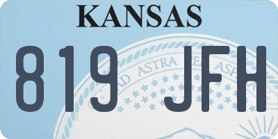 KS license plate 819JFH