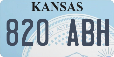 KS license plate 820ABH