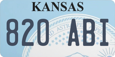 KS license plate 820ABI