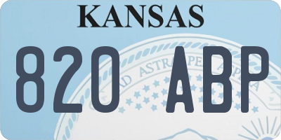 KS license plate 820ABP