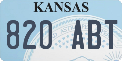 KS license plate 820ABT