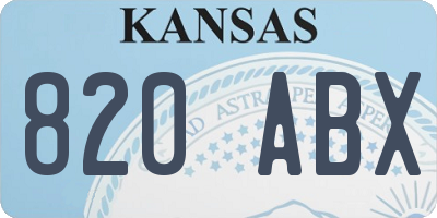 KS license plate 820ABX