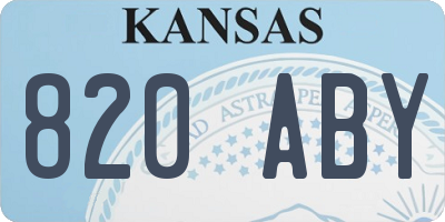 KS license plate 820ABY