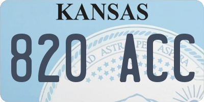 KS license plate 820ACC