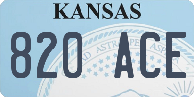 KS license plate 820ACE