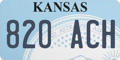 KS license plate 820ACH