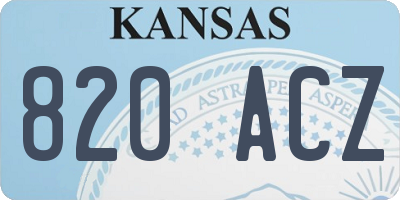 KS license plate 820ACZ