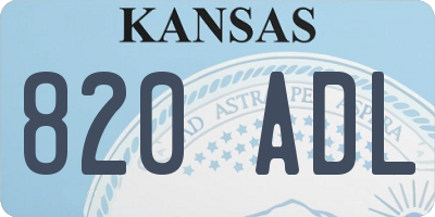 KS license plate 820ADL