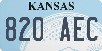 KS license plate 820AEC