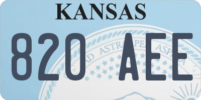 KS license plate 820AEE