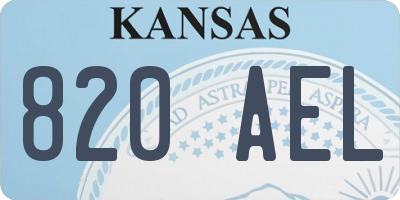 KS license plate 820AEL