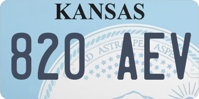 KS license plate 820AEV
