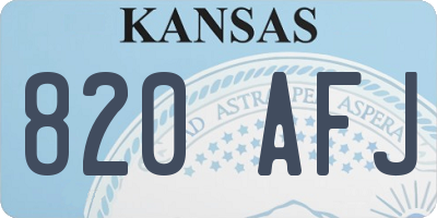 KS license plate 820AFJ