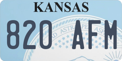 KS license plate 820AFM