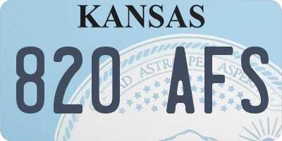 KS license plate 820AFS