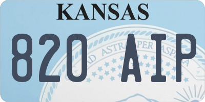 KS license plate 820AIP