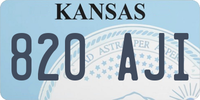 KS license plate 820AJI