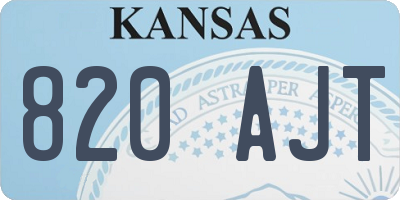 KS license plate 820AJT