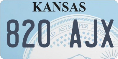 KS license plate 820AJX