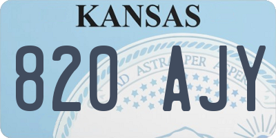 KS license plate 820AJY