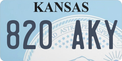 KS license plate 820AKY
