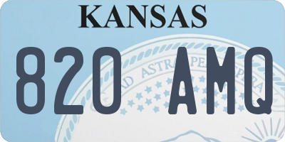 KS license plate 820AMQ