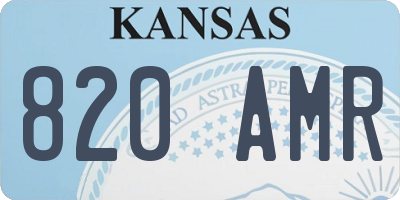 KS license plate 820AMR