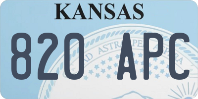 KS license plate 820APC