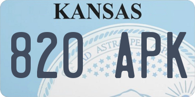 KS license plate 820APK