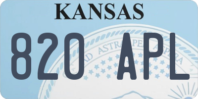 KS license plate 820APL