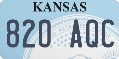 KS license plate 820AQC
