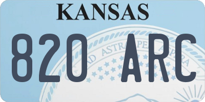 KS license plate 820ARC
