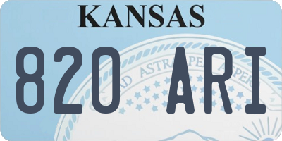 KS license plate 820ARI