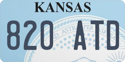 KS license plate 820ATD