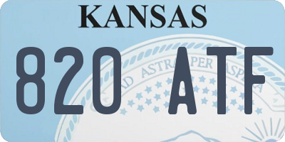 KS license plate 820ATF