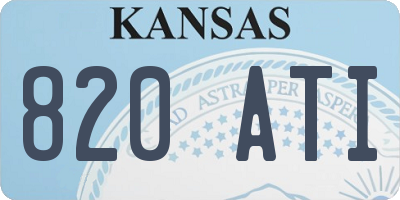 KS license plate 820ATI