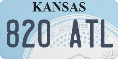 KS license plate 820ATL