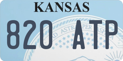 KS license plate 820ATP