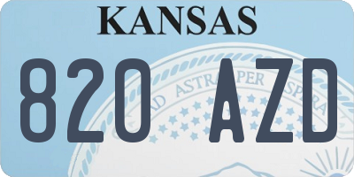 KS license plate 820AZD
