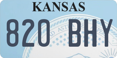 KS license plate 820BHY