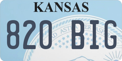 KS license plate 820BIG