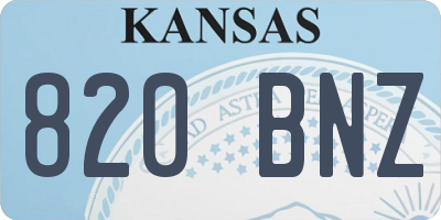 KS license plate 820BNZ