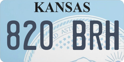 KS license plate 820BRH