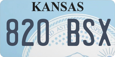KS license plate 820BSX